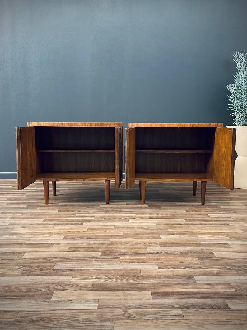 Pair of Mid-Century Modern Brutalist Night Stands by Lane, c.1960s image 2