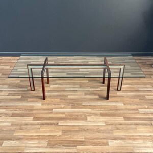 Danish Modern Rosewood & Steel Coffee Table by Henning Koch, c.1960s image 2