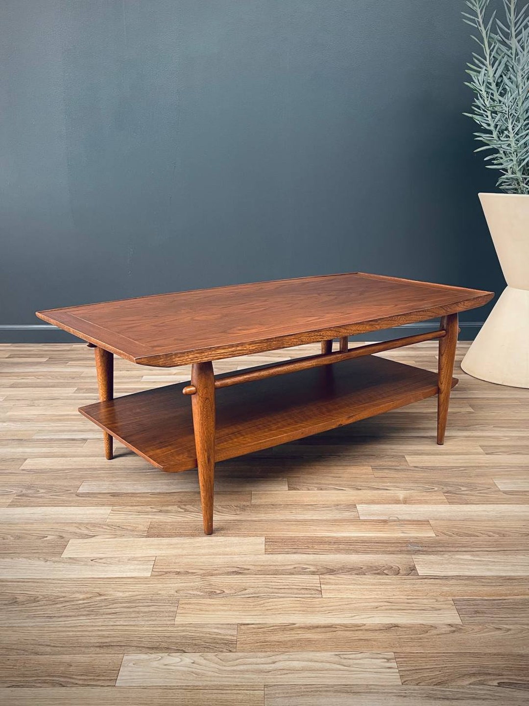 Mid-century Modern Two-tier Walnut Coffee Table by Lane, C.1960s - Etsy