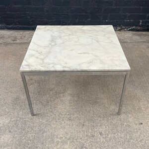 Signed Original Mid-Century Modern Carrara Marble Coffee Table by Knoll, c.1950s image 4