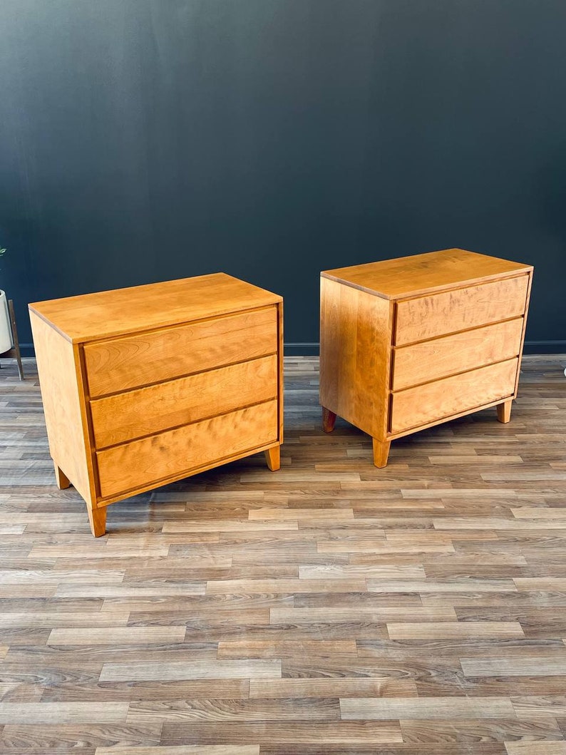 Pair of Mid-Century Modern Dressers by Russel Wright for Conant Ball, c.1950s image 4