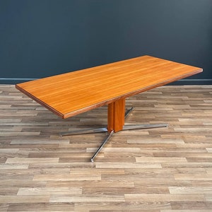 Danish Modern Teak & Steel Adjustable Table / Desk, c.1960s image 3