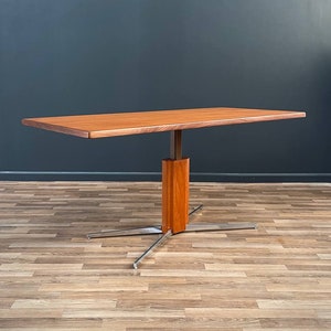 Danish Modern Teak & Steel Adjustable Table / Desk, c.1960s image 2