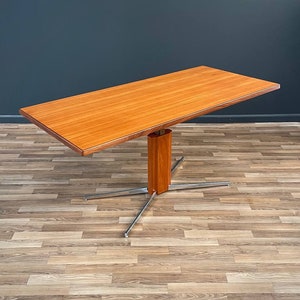 Danish Modern Teak & Steel Adjustable Table / Desk, c.1960s image 1