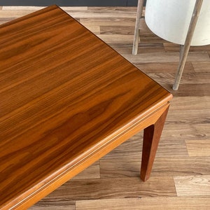 Mid-Century Modern Walnut Coffee Table with White Accent, c.1960s image 5