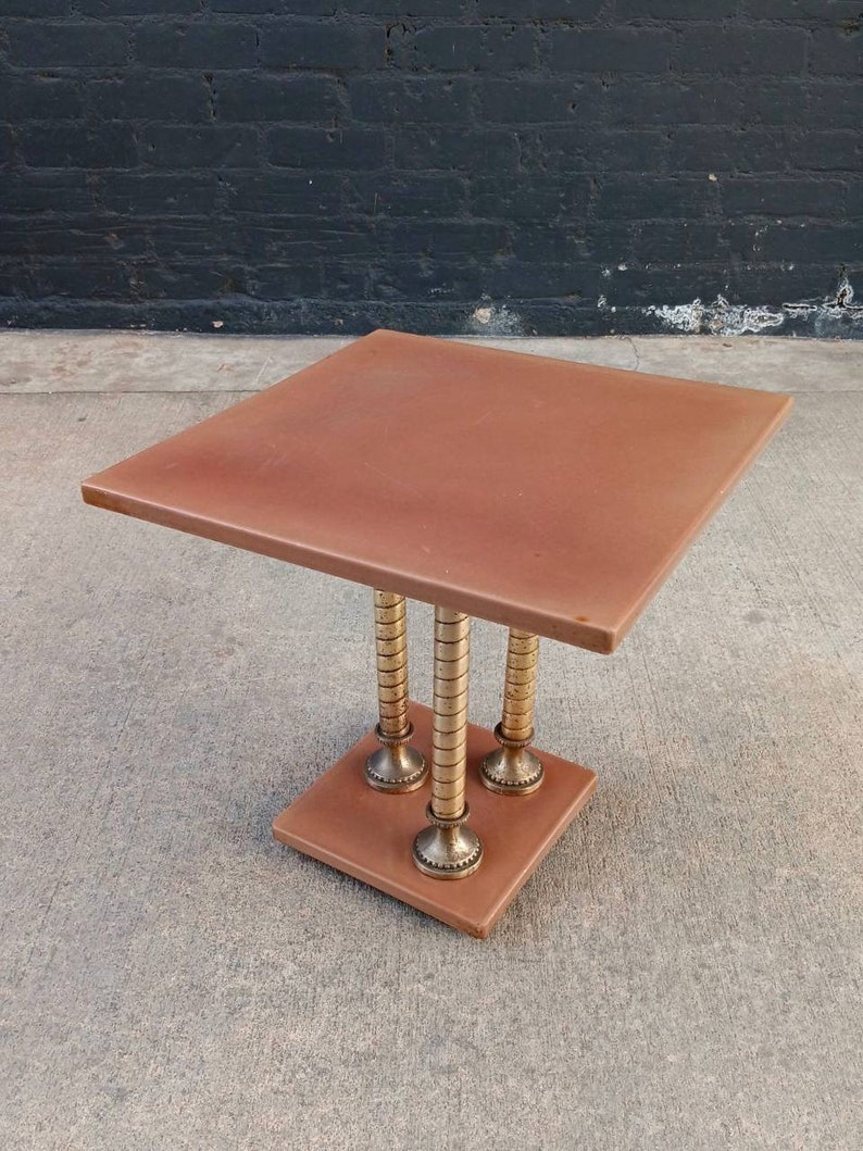 Hollywood Regency Column Style Side Table, c.1960s image 2