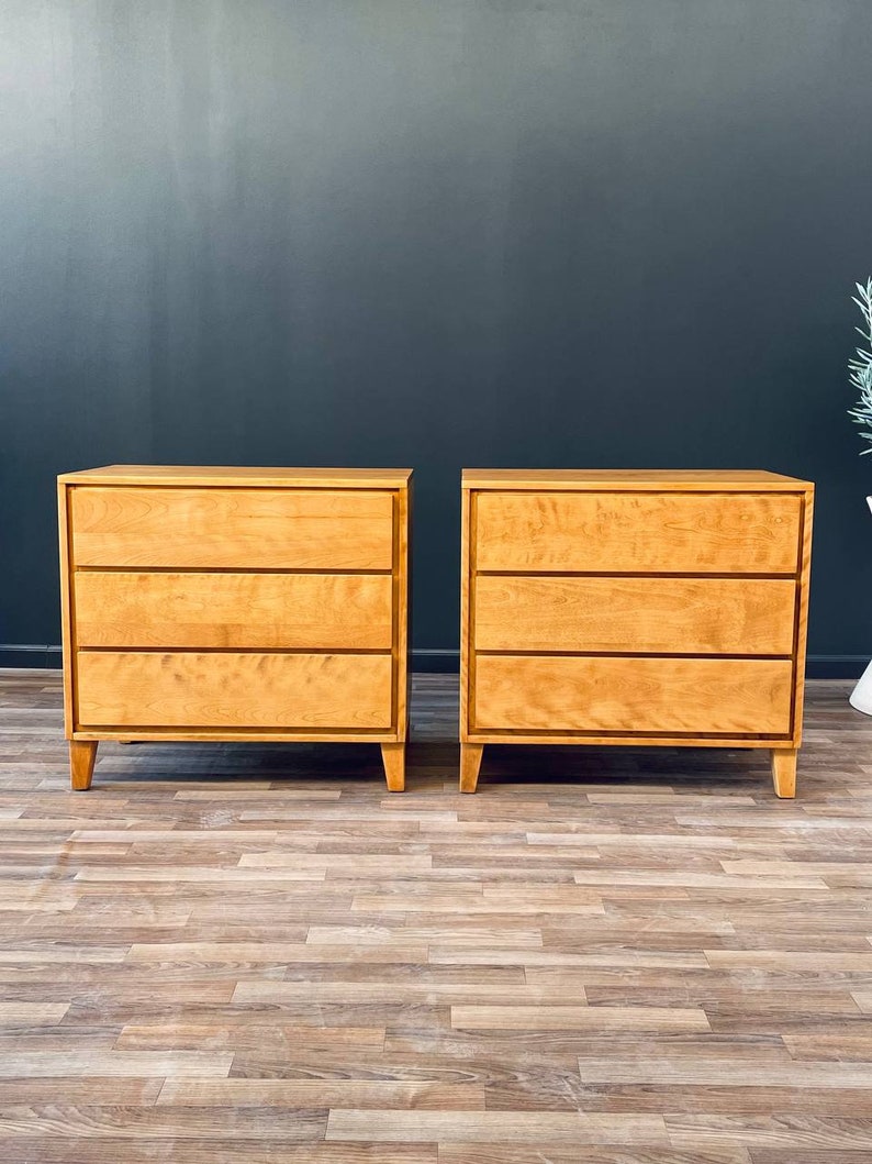 Pair of Mid-Century Modern Dressers by Russel Wright for Conant Ball, c.1950s image 1