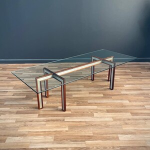 Danish Modern Rosewood & Steel Coffee Table by Henning Koch, c.1960s image 1