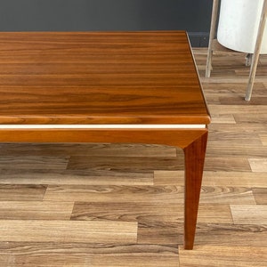 Mid-Century Modern Walnut Coffee Table with White Accent, c.1960s image 6