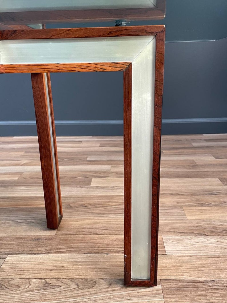 Danish Modern Rosewood & Steel Coffee Table by Henning Koch, c.1960s image 9