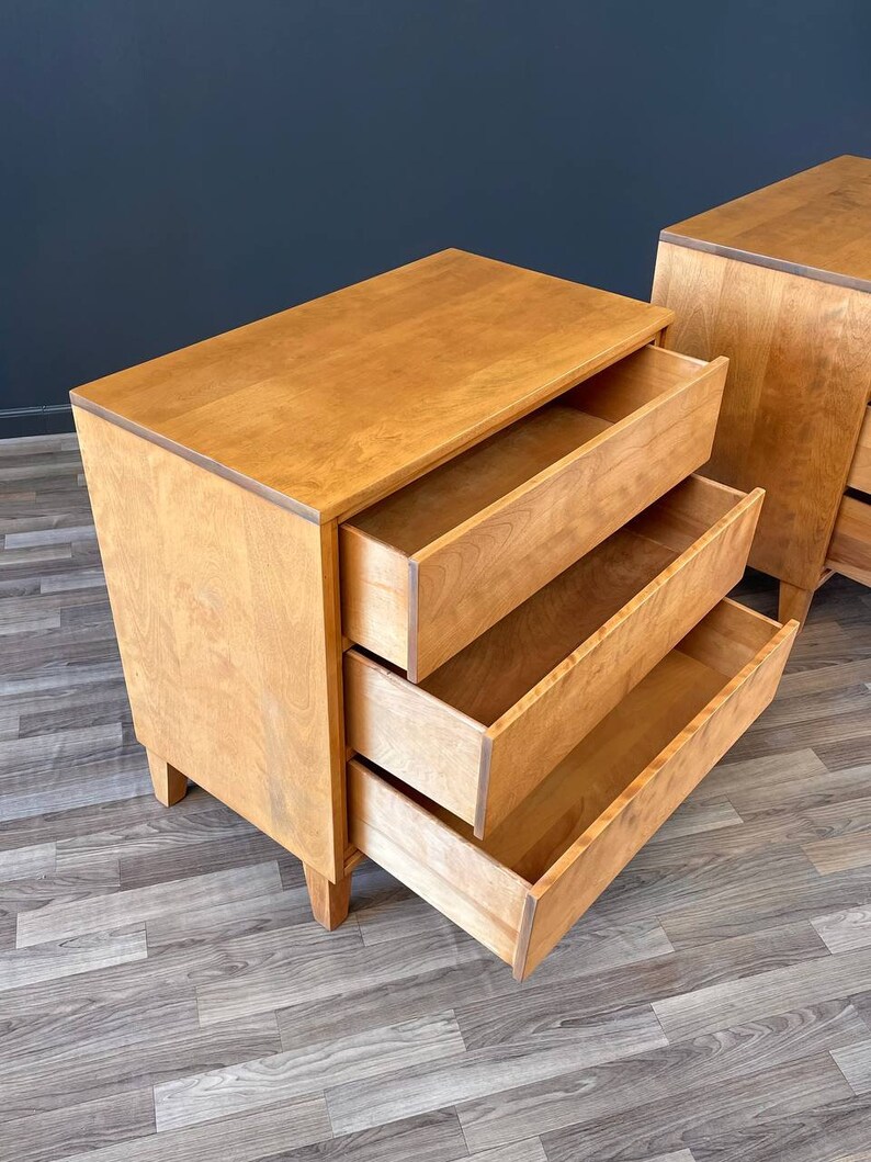 Pair of Mid-Century Modern Dressers by Russel Wright for Conant Ball, c.1950s image 6