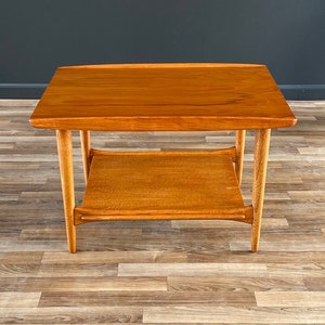 Mid-Century Modern Teak Two-Tier Side Table by Lane, c.1960s image 3