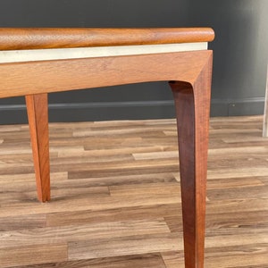 Mid-Century Modern Walnut Coffee Table with White Accent, c.1960s image 9