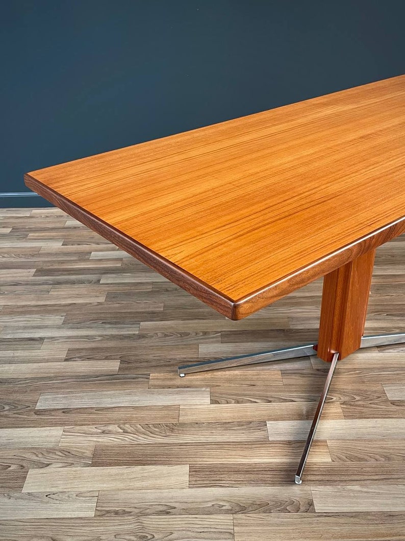 Danish Modern Teak & Steel Adjustable Table / Desk, c.1960s image 4