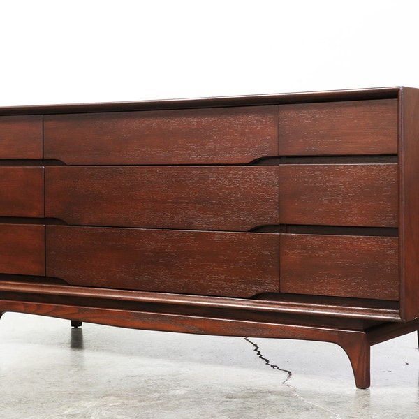Mid Century Modern Walnut Dresser by Kent Coffey