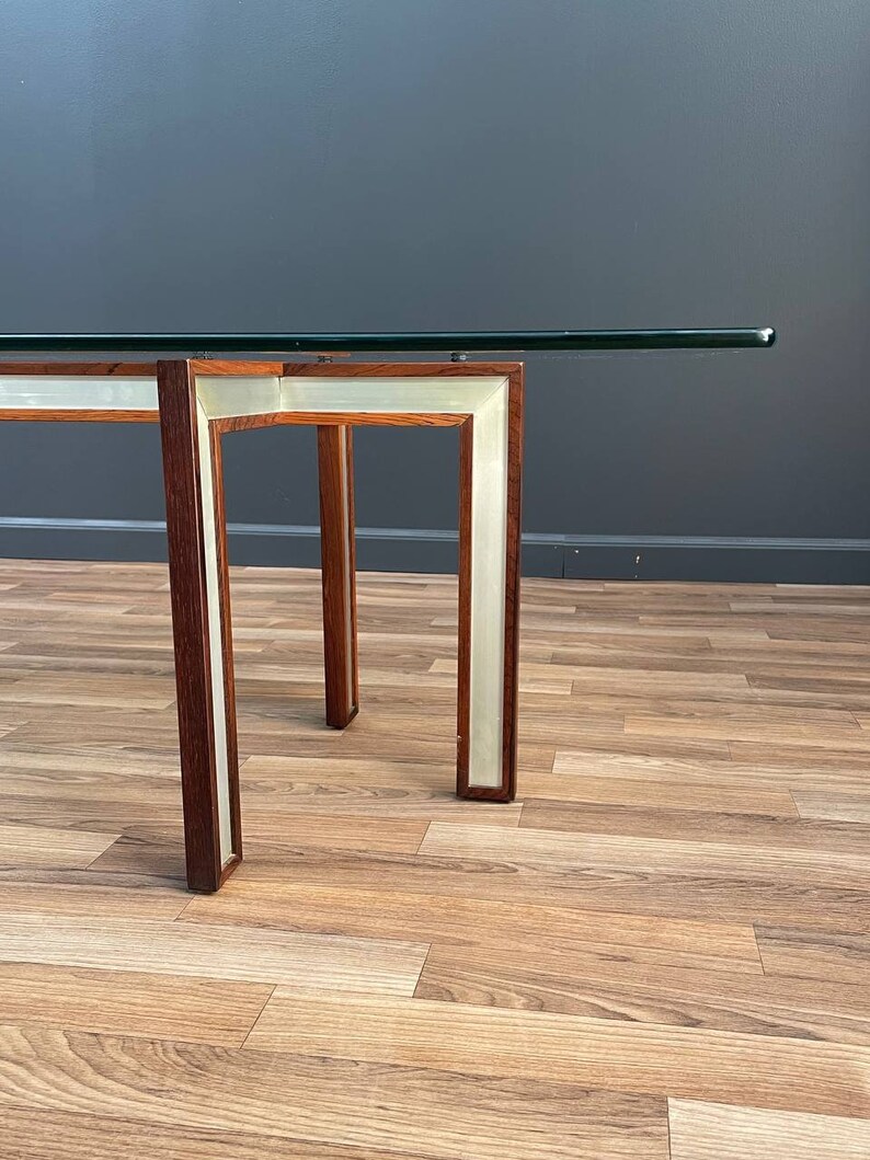 Danish Modern Rosewood & Steel Coffee Table by Henning Koch, c.1960s image 8