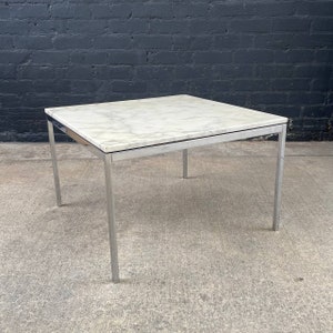 Signed Original Mid-Century Modern Carrara Marble Coffee Table by Knoll, c.1950s image 1