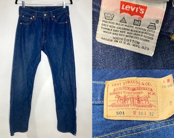 Vintage Levi's 501, Button Fly Jeans, Size 30 Waist, Made in The USA!