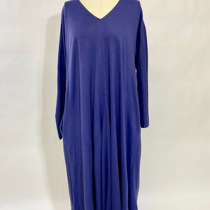 Vintage 80s, Draped 100% wool Jersey Dress by Renee Helga Howie image 2