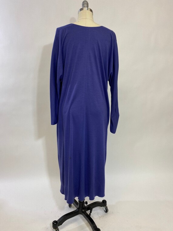 Vintage 80s, Draped 100% wool Jersey Dress by Ren… - image 4