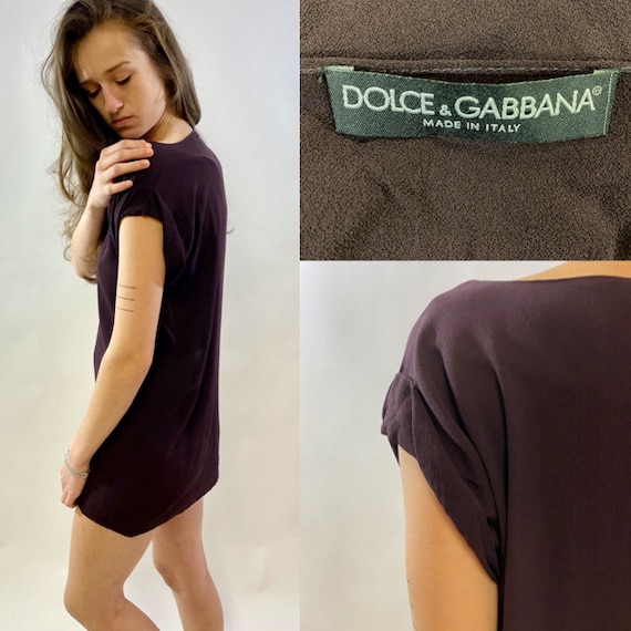 00's Dolce and Gabbana, Silk Georgette Burgundy To