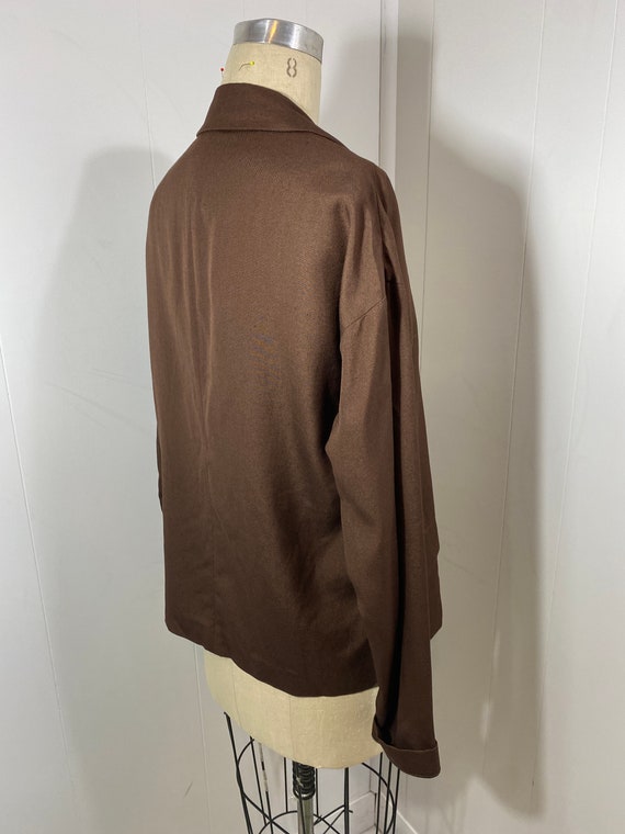 Vintage 1990s, PRADA, Viscose Brown Blazer! Beaut… - image 6