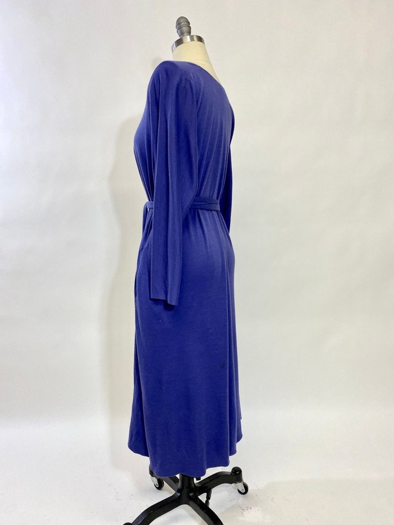Vintage 80s, Draped 100% wool Jersey Dress by Renee Helga Howie image 5