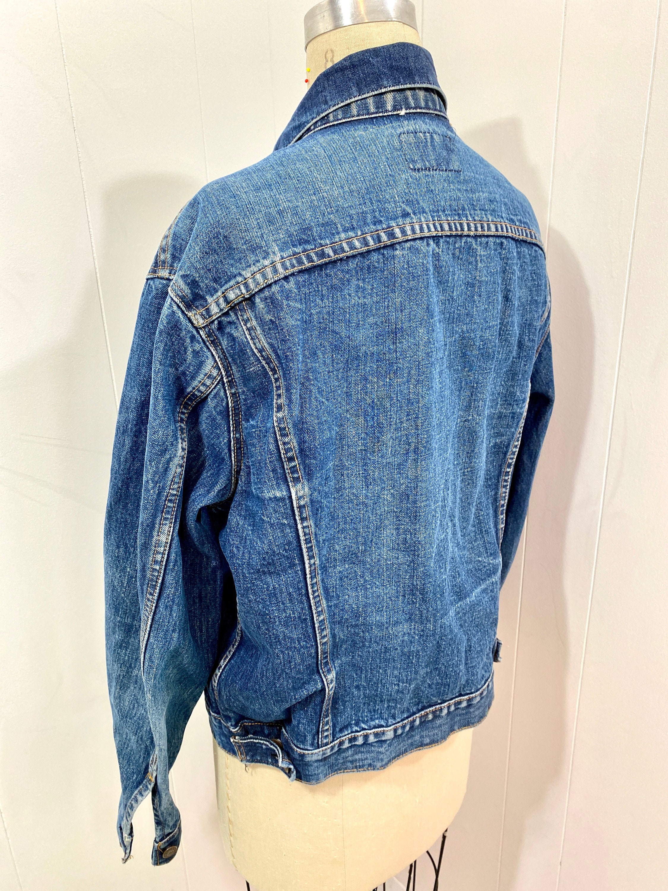 Vintage 1960s / 70s, LEVIS Type III Big E Denim Jacket! Dark