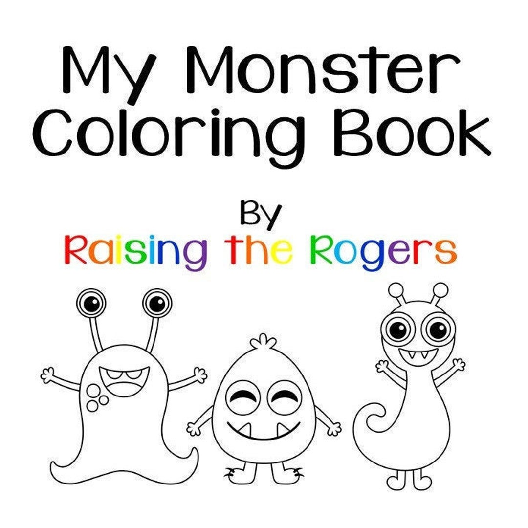 Monster Coloring Book - Etsy