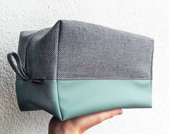 Mint Toiletry Bag Large Toiletry Bag Big Cosmetic Bag Etsy