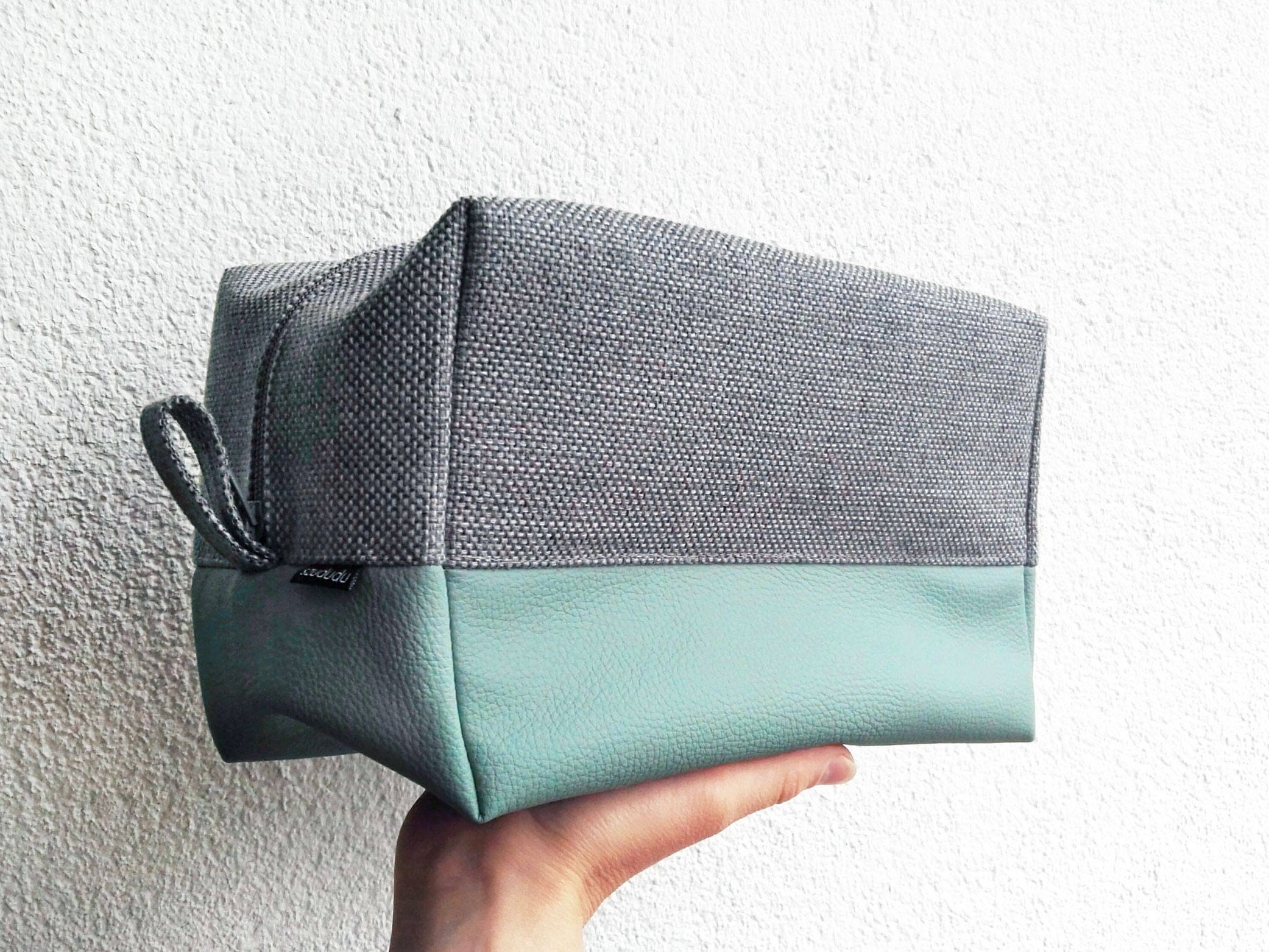 Mint Kosmetiktasche Vegan Mint Toiletry Bag: Large Toiletry Bag