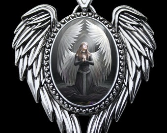 Fantasy Cameo Anhänger von Anne Stokes Prayer for the Fallen Gothic Angel