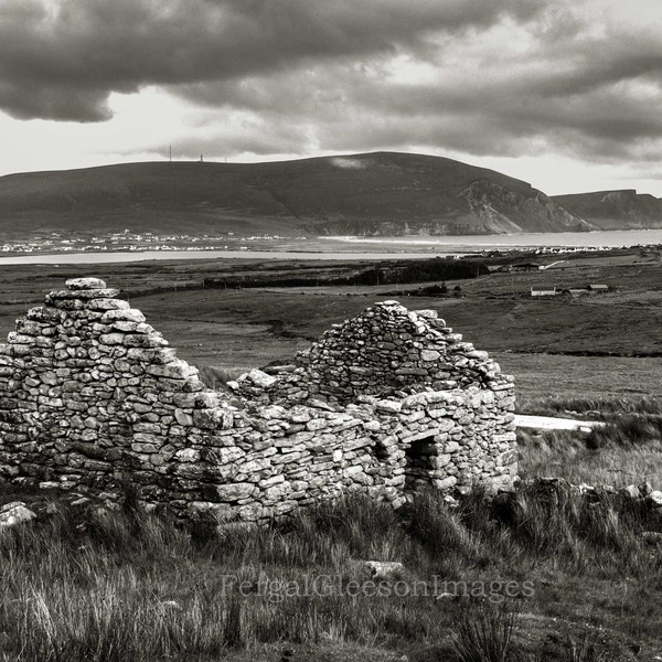 Remains Of A Famine Cottage, Achill Island, County Mayo, Irish Landscape Print, Pictures Of Ireland, Digital Download, Printable Wall Art