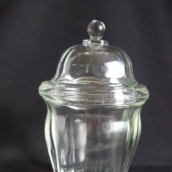 Botella de cristal transparente de vidrio imperial, tarro de jengibre, tarro de Apothocary, tarro de almacenamiento de cocina