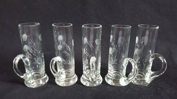 tall glasses with handles