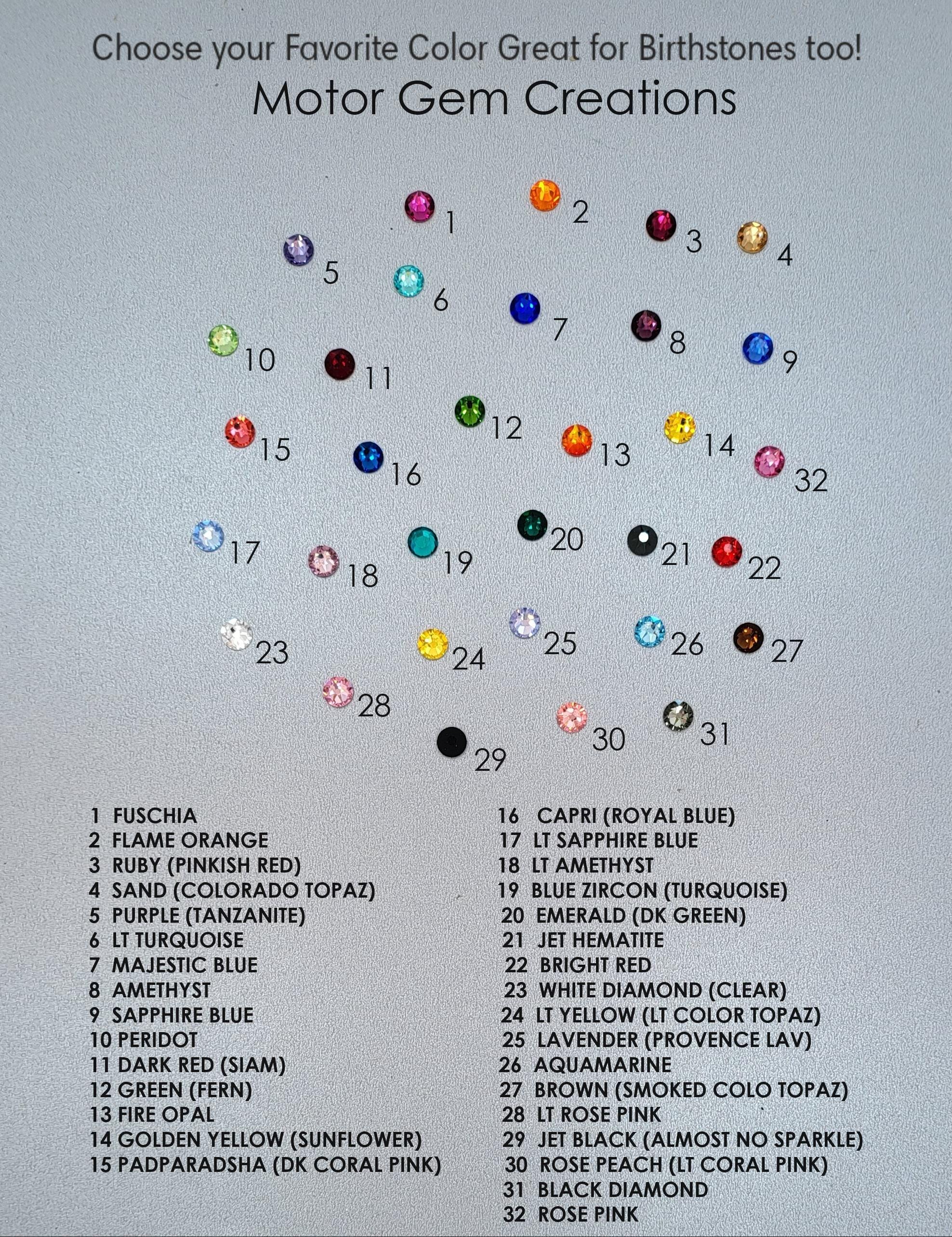 What Is Rhinestone Color Sample of Crystal Rhinestone Colors up to 5 Colors From MGC Stock Color ...