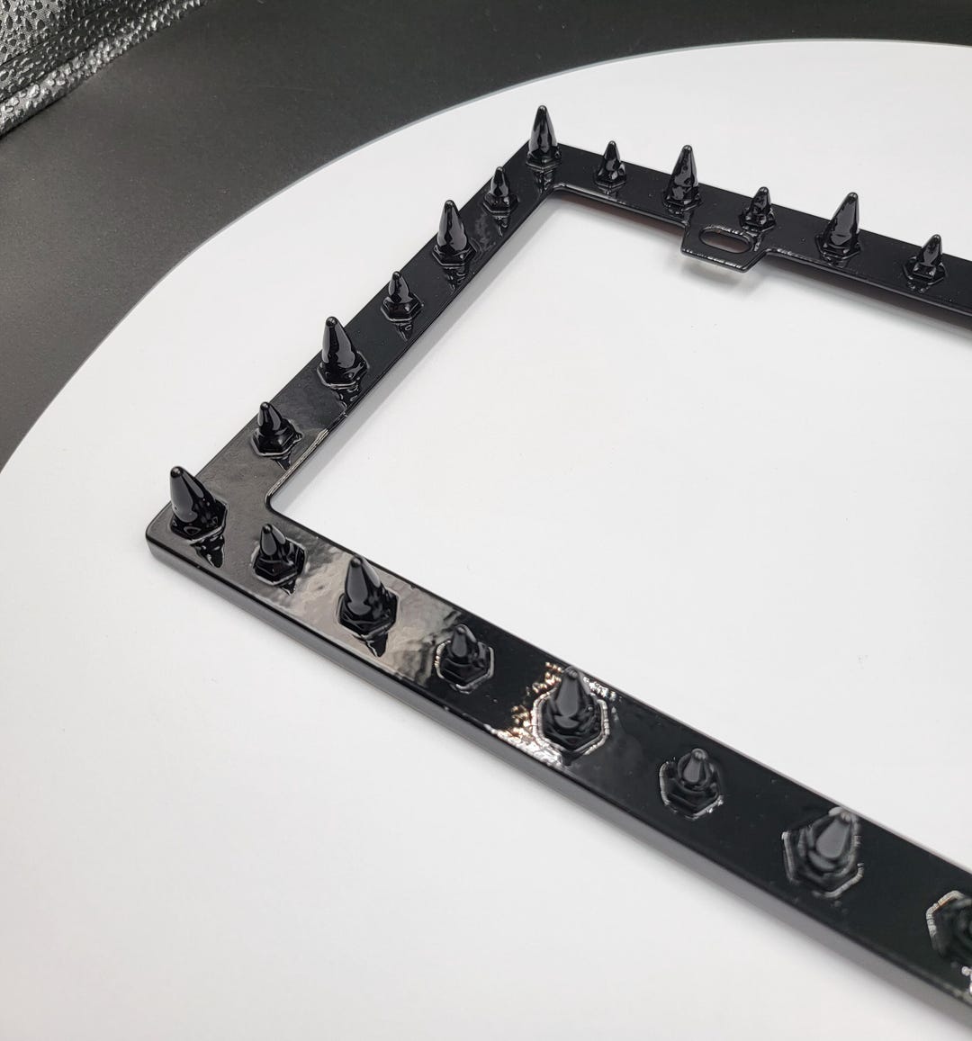 SHIPS QUICK Spike License Plate Frame: Black Punk Goth Car Accessory - Etsy