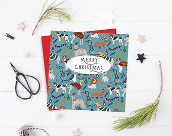 Dogs Christmas Card, Cute Christmas dogs, Christmas card, Dogs in Christmas jumpers, Cute pet card, Pet Christmas, Dog card, Festive dogs