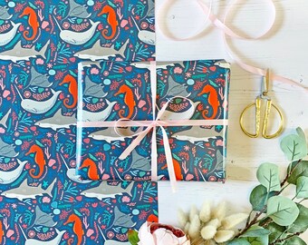 shark wrapping paper