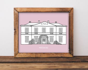 Custom Wedding Venue Portrait, Wedding Gift, Personalised Wedding Gift, House Illustration, Building Drawing, Wedding Present, Marriage Gift