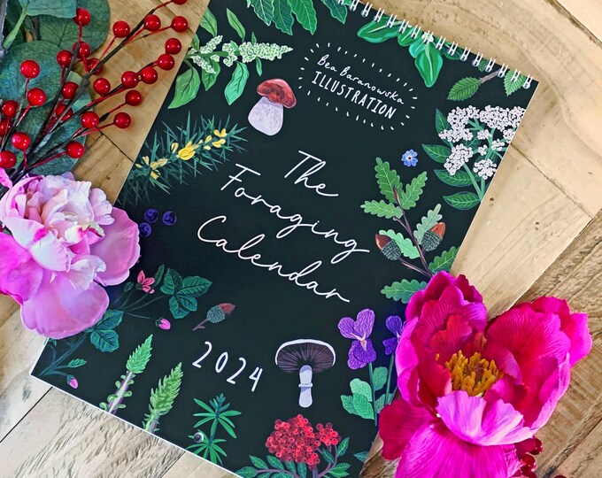 2024 Calendar, 2024 Foraging Calendar, 2024 Nature Calendar, A4