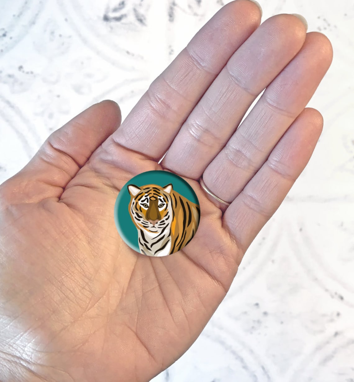 Tiger pin button pin badge Tiger gift Tropical pin pin Etsy
