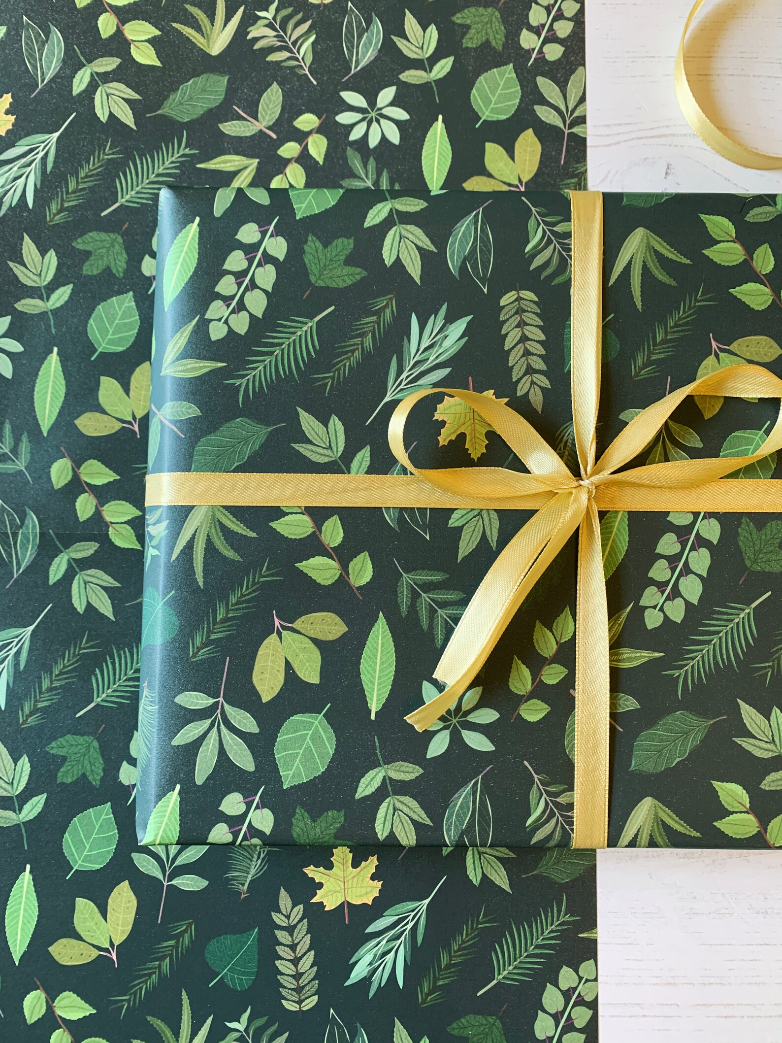 Foliage Gift Wrap Nature Wrapping Paper Leaves Gift Wrap Etsy