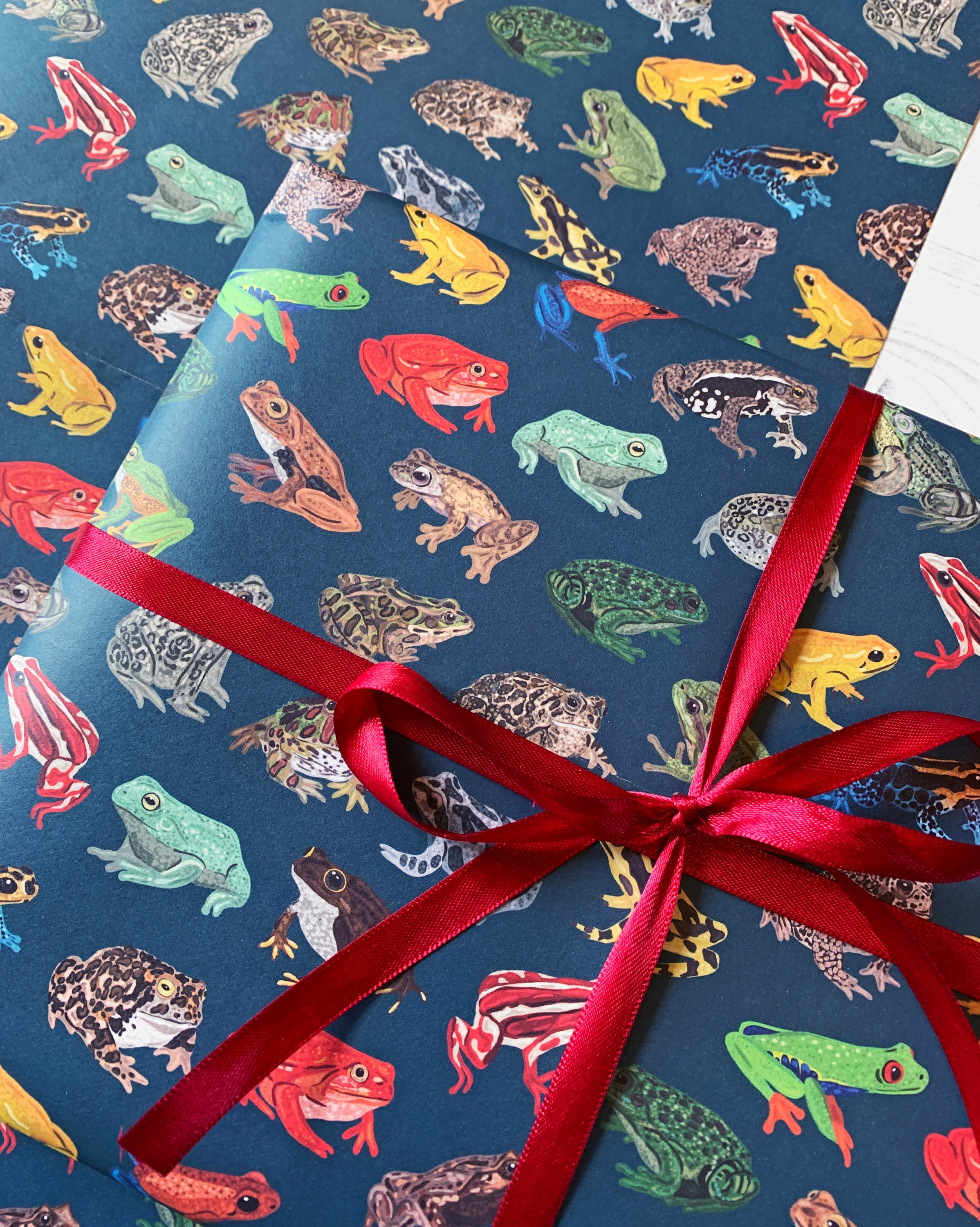 Frog Wrapping Paper, Frogs and toads gift wrap, frog gift