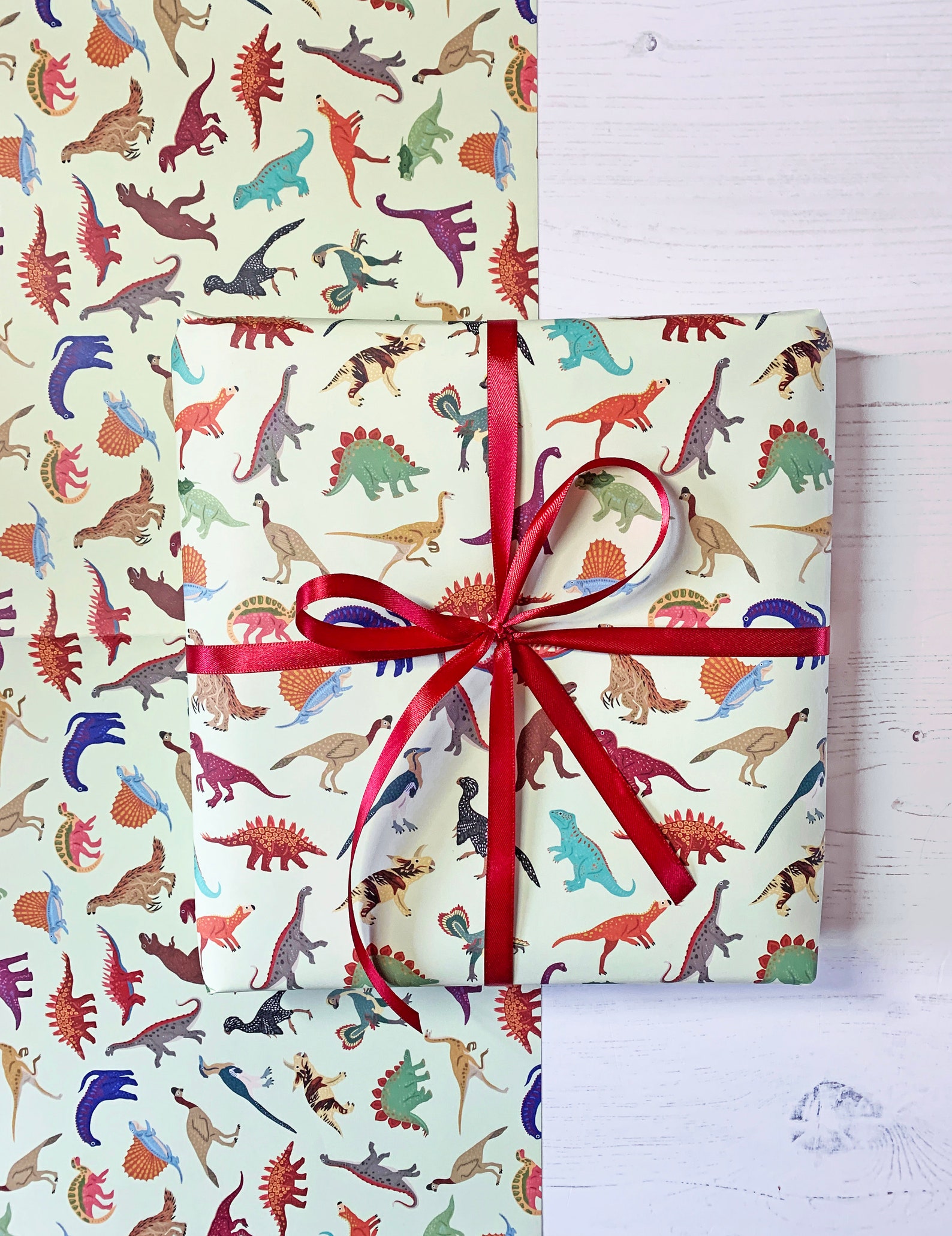 Dinosaur Wrapping Paper Cute dino gift wrap Dinosaur gift Etsy