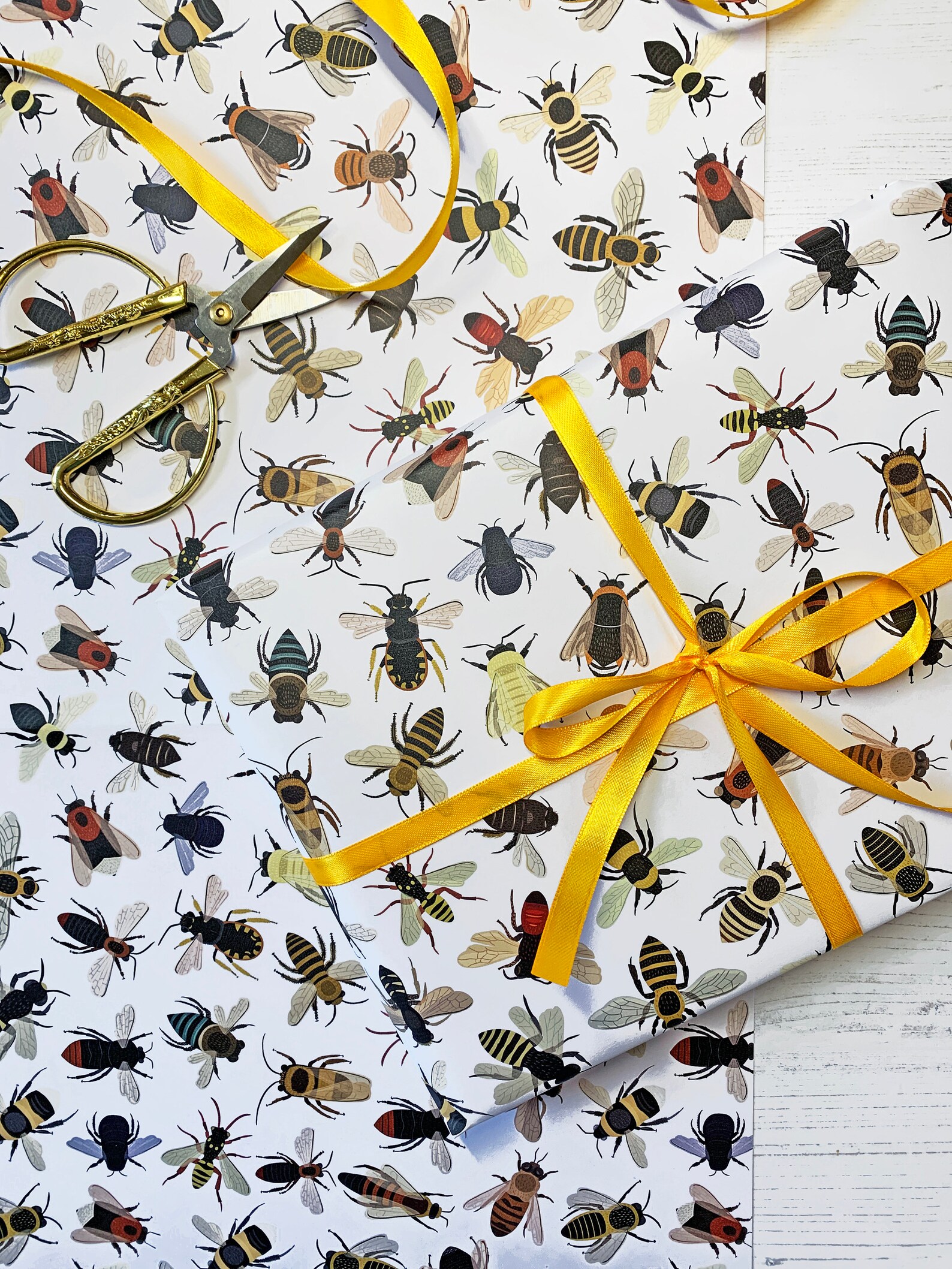 Bumble Bee Wrapping Paper Wrapping Paper Sheet Bee Gift Etsy UK
