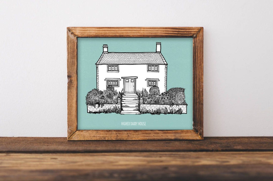 Custom House Portrait, New Home Gift, Christmas Personalised Gift ...