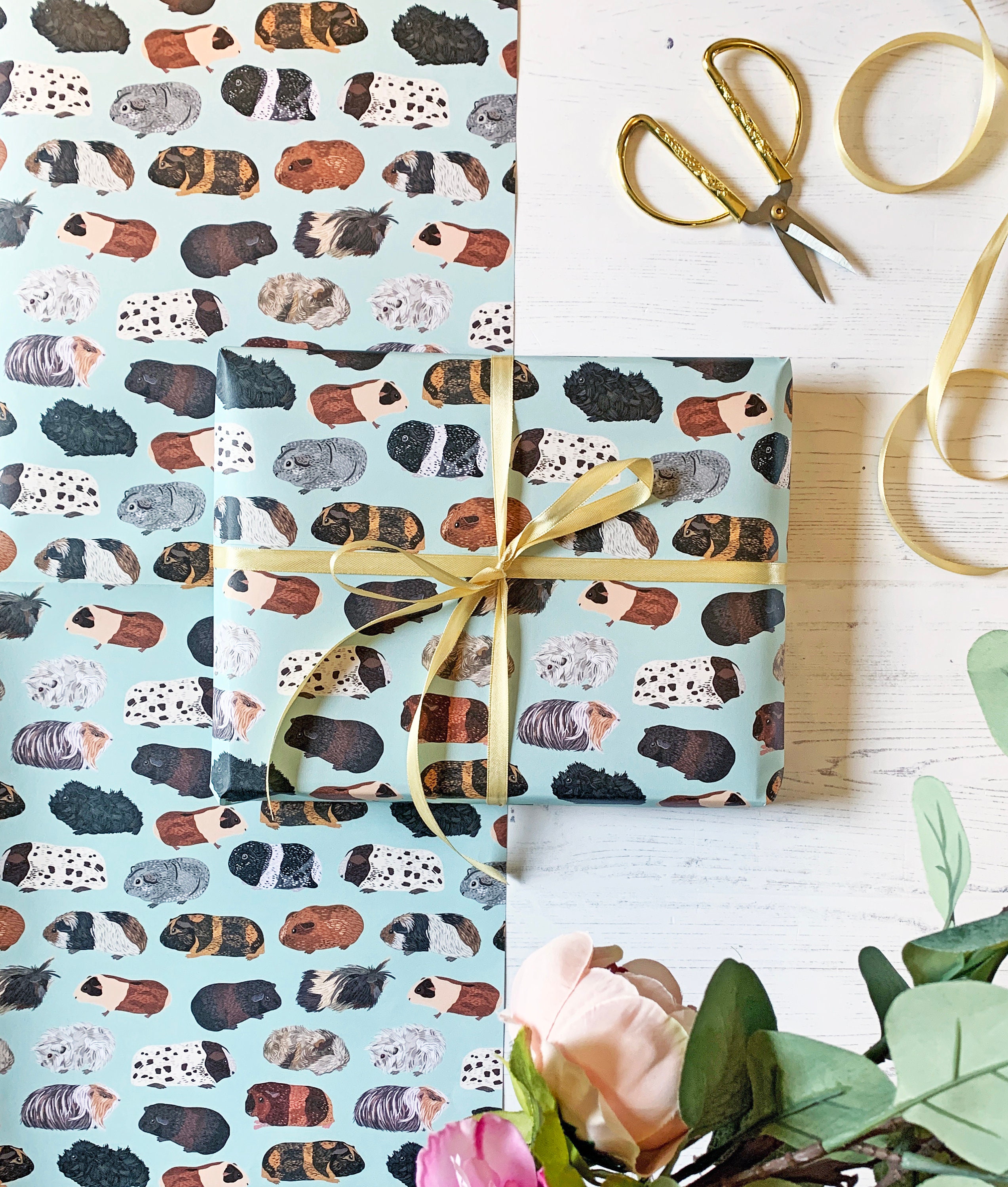 Guinea Pig Wrapping Paper, Types Of Guinea Pigs, Guinea Pig Gift, Guinea Pig Wrap