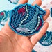 Patch Écusson à Repasser - Baleine Océan Dauphin - Sauvons L'Océan (Neuf, Brodé)