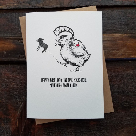 Joyeux Anniversaire A Un Kick Ass Carte De Poussin Mere Lovin Etsy Joyeux Anniversaire A Un Kick Ass Carte De Poussin Mere Lovin Etsy